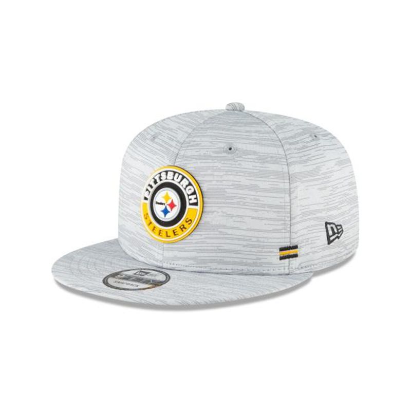 NFL Pittsburgh Steelers Official Fall Sideline 9Fifty Snapback (LHH2970) - Grey New Era Caps